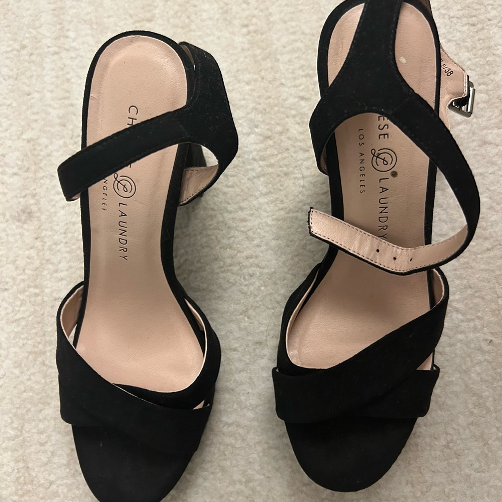 Chinese Laundry Black High Heel Sandals